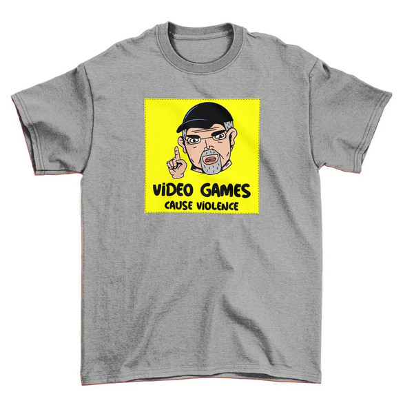 Koszulka z naszywką Video games...