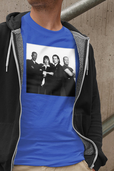 Koszulka z naszywką Pulp Fiction Squad 01
