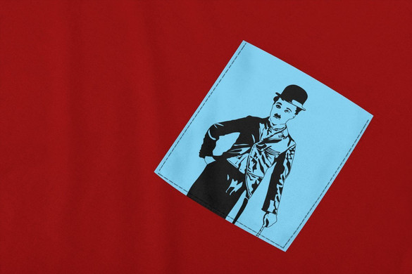 	Koszulka z kieszonką CHARLIE CHAPLIN