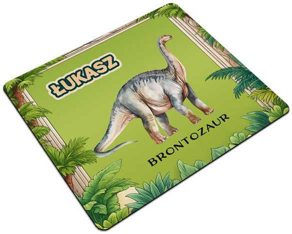 Podkładka Dinozaury Brontozaur z imieniem na zamówienie 24x19cm