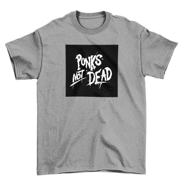 Koszulka z naszywką Punk's Not Dead