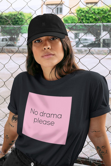 Koszulka z naszywką NO DRAMA PLEASE