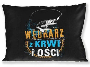 Poduszka DLA WĘDKARZA 60x40cm na prezent WZORY