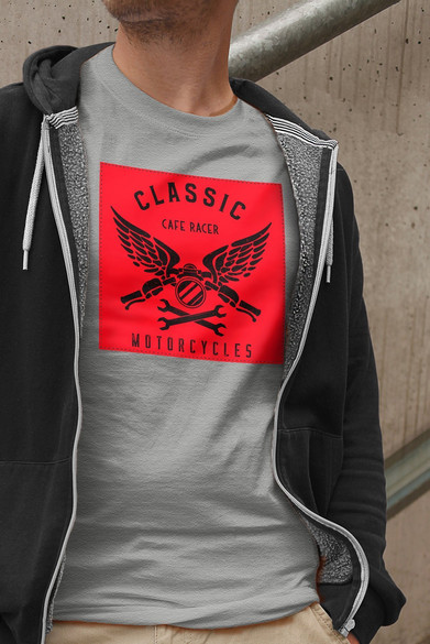 Koszulka z naszywką Cafe racer