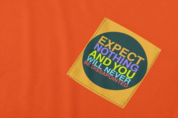 Koszulka z kieszonką  Expect nothing...