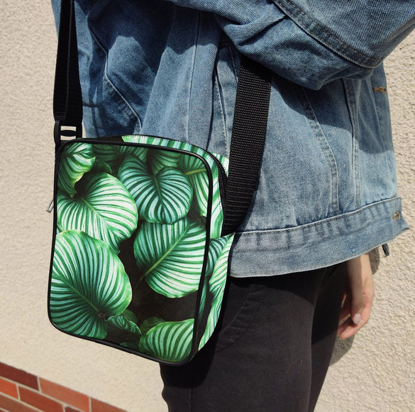 Torba Listonoszka Liście 01 Dodaj Napis!