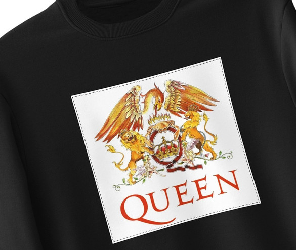 Bluza z naszywką Queen logo white