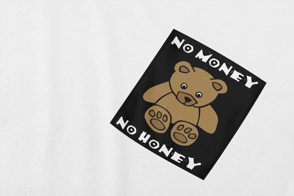 Koszulka z kieszonką No money no honey