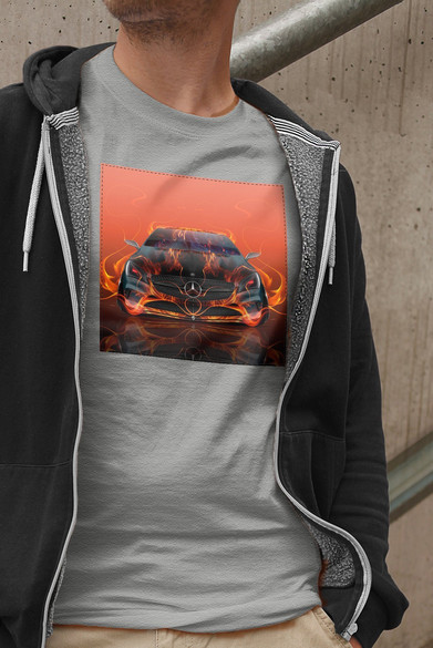 Koszulka z naszywką Mercedes-fire