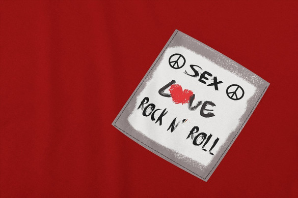 Koszulka z kieszonką SEX LOVE N' ROCK ROLL