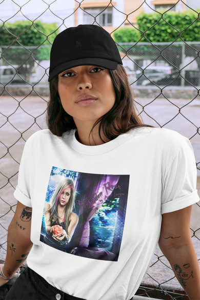 Koszulka z naszywką Avril Lavigne rose