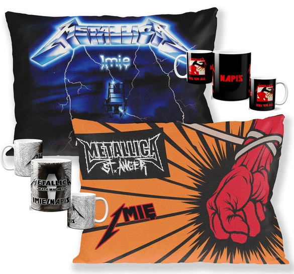 METALLICA Zestaw poduszka+kubek WZORY +GRATIS!