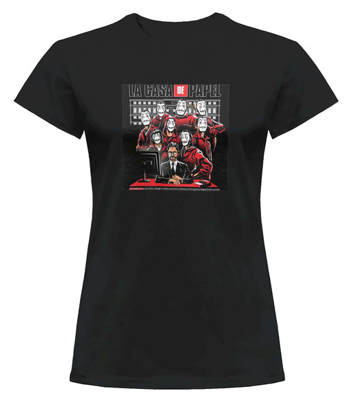 Bluzka damska z naszywką Dom z papieru 02