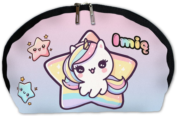 Kosmetyczka Jednorożec Kawaii w gwiazdce – personalizowana, prezent dla dziecka