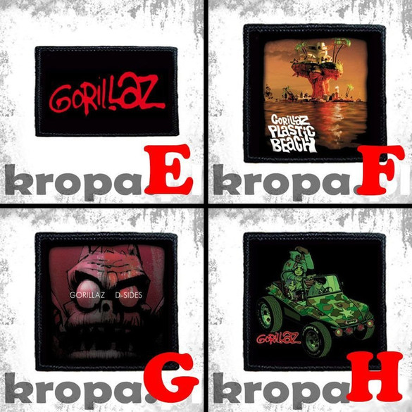 Naszywka GORILLAZ 10 x 10 cm Dużo Wzorów!