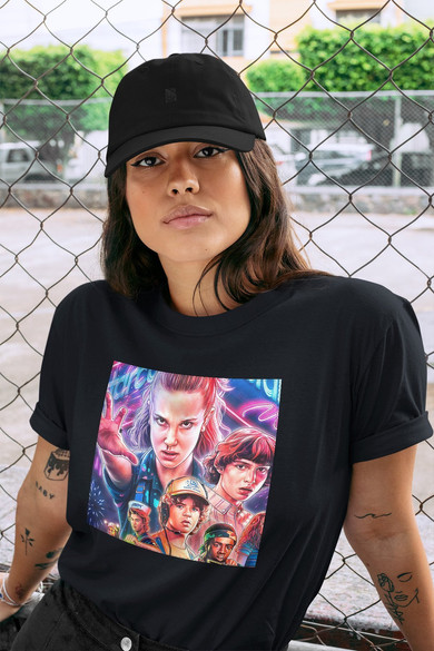 Koszulka z naszywką Stranger Things squad 1