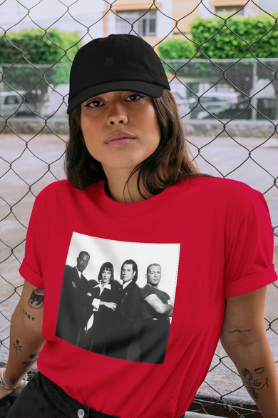 Koszulka z naszywką Pulp Fiction Squad 01