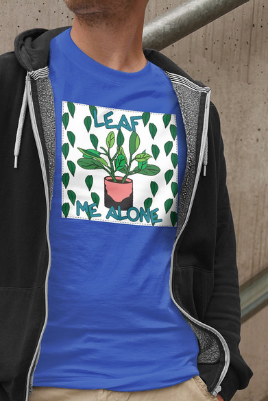 Koszulka z naszywką Leaf me alone