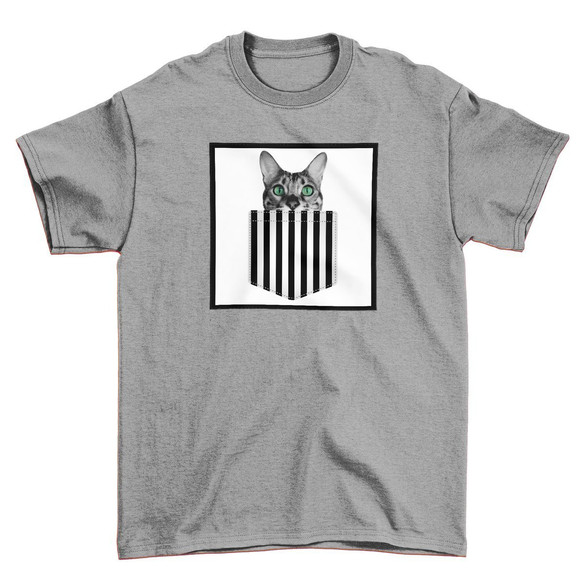 Koszulka z naszywką Cat pocket