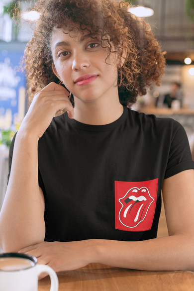 Koszulka z kieszonką THE ROLLING STONES