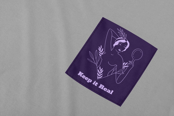 Koszulka z kieszonką KEEP IT REAL