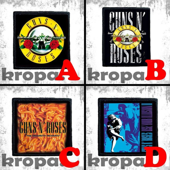 Naszywka Guns N’ Roses 8 X 8 cm Dużo Wzorów!