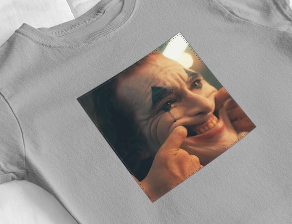 Bluzka damska z naszywką Joker Happy face