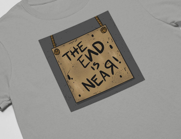 Koszulka z naszywką The end is near