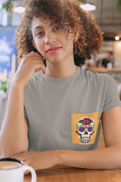 Koszulka z kieszonką MEXICO SKULL