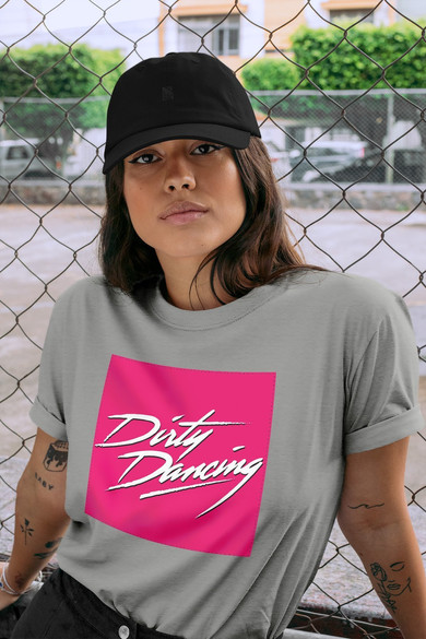 Koszulka z naszywką Dirty Dancing logo pink