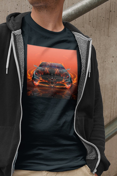 Koszulka z naszywką Mercedes-fire