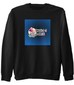 Bluza z naszywką Czekam na buziaka