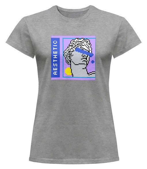 Bluzka damska z naszywką Aesthetic