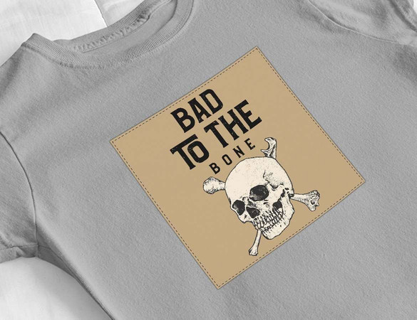 Bluzka damska z naszywką Skull : Bad to the...