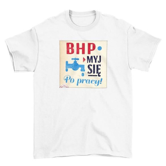 Koszulka z naszywką PRL-BHP
