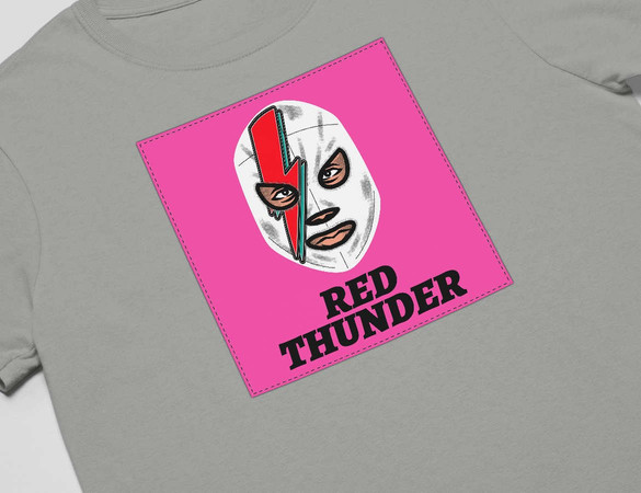 Koszulka z naszywką Red Thunder