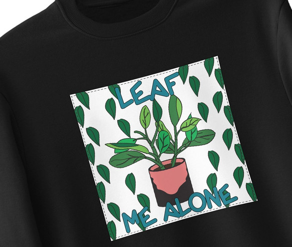 Bluza z naszywką Leaf me alone