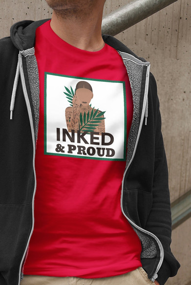 Koszulka z naszywką Inked&Proud