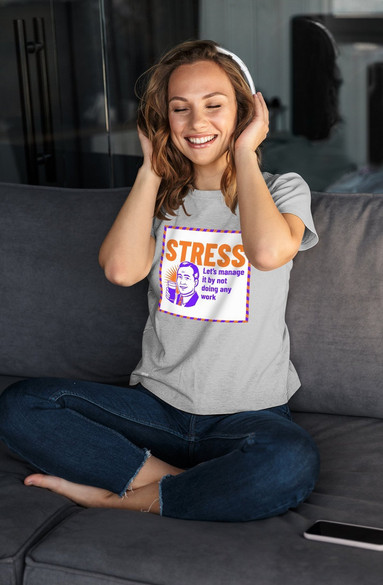 Bluzka damska z naszywką STRESS