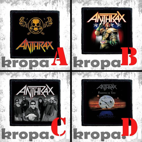 Naszywka ANTHRAX 10 x 10 cm  Dużo Wzorów!