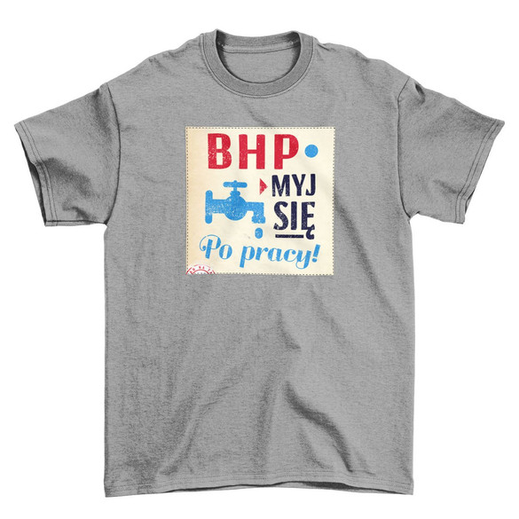 Koszulka z naszywką PRL-BHP