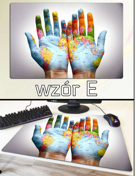 Podkładka pod mysz duża MAPA ŚWIATA 60x40cm