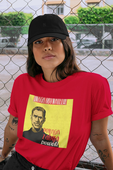 Koszulka z naszywką PRL- powaga zabija