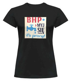 Bluzka damska z naszywką PRL-BHP