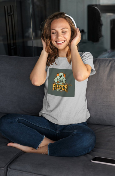 Bluzka damska z naszywką FIERCE BATTLE