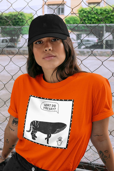 Koszulka z naszywką What did you say?