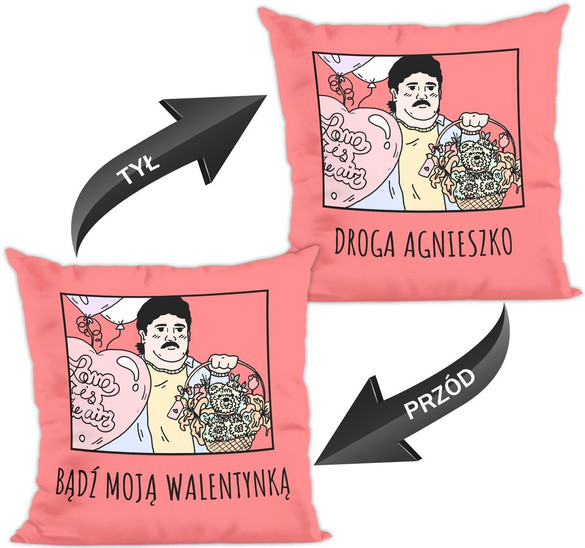 Poduszka na Walentynki DODAJ NAPIS
