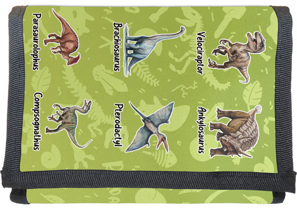 Portfel Dinozaury różne - z imieniem dziecka