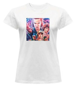 Bluzka damska z naszywką Stranger Things squad 1