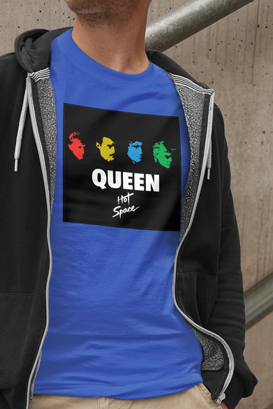 Koszulka z naszywką Queen Hot Space 02